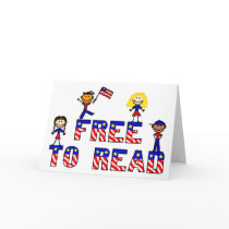 Free to Read w Kids Greeting Card
