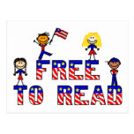 Free to Read w Kids Postcard