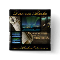 Free Your Dreams Aurora Pinback Buttons