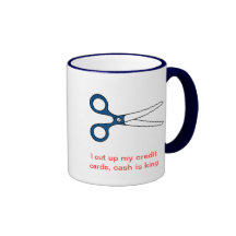 Free yourself from credit cards coffee mugs
