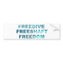 FREEDIVE FREESHAFT FREEDOM BUMPER STICKERS