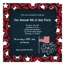 Freedom 4th of July Invitation