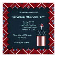 Freedom 4th of July Personalized Invites