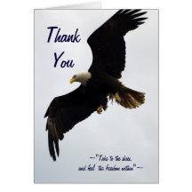 "Freedom" Bald Eagle Thank You Card