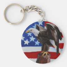 Freedom Eagle aceo Keychain