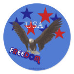 Freedom Eagle Stars USA Patriotic Sticker Label