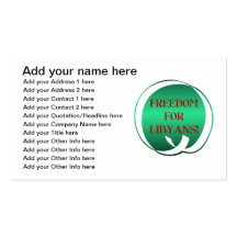 Freedom for Libyans! Business Card Template