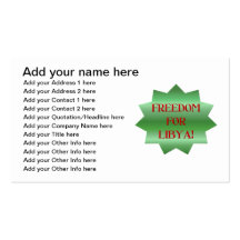 Freedom for Libyans! Business Card Templates