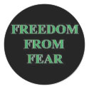 Freedom Fro Fear Stickers