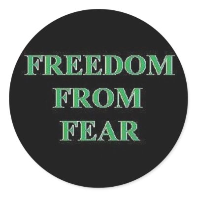 Freedom Fro Fear Stickers by Williamwoodall