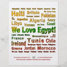Freedom Has Wings ~ We Love Egypt Full Color Flyer