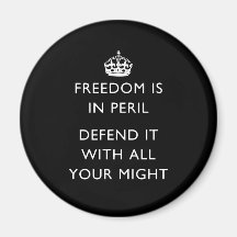 freedom is in peril defend it with all your might fridge magnets