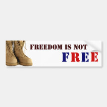 Freedom is not F R E E Bumper Stickers