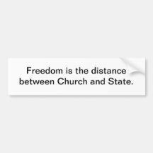 Freedom is the distance - bumper sticker