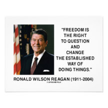 Freedom Is The Right To Question And Change Quote Custom Invitations