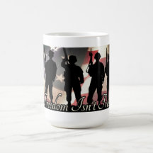 Freedom Isn't Free Patriotic Military Soldiers Mug