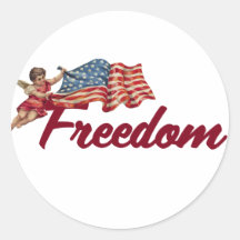 Freedom Round Sticker