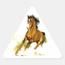 Freedom - Running Horse Triangle Sticker