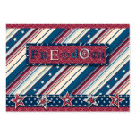 Freedom Stripe Gift Tag Business Card Templates