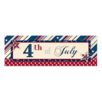 Freedom Stripe Skinny Gift Tag Business Card Template
