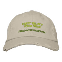 FREEDOMPRESSNEWS.COM, RESIST THE NEW WORLD ORDER! BASEBALL CAP
