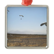 Freefall parachute jumpers christmas tree ornaments