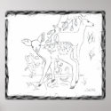 Freehand Pencil Sketch Wall Decor Posters