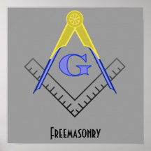 Freemasonry Square and Compass Print