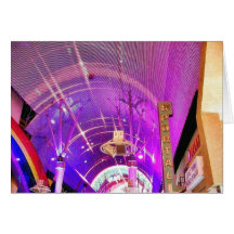 Freemont Street Lights Greeting Cards