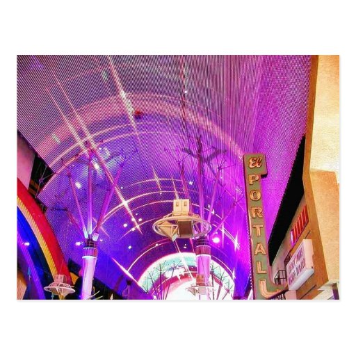 Freemont Street Lights Postcard