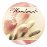 Freesia Buds Pink Satin, stickers cards template