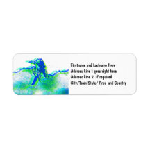 Freestyle BMX Rider in Cool Pop Art Style Return Address Labels