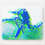 Freestyle BMX Rider in Cool Pop Art Style Mouse Pad