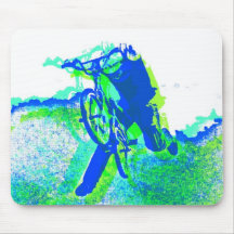 Freestyle BMX Rider in Cool Pop Art Style Mouse Pad