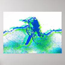 Freestyle BMX Rider in Cool Pop Art Style Print