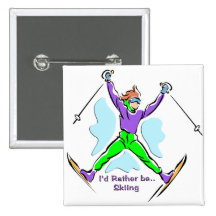 Freestyle Skier Button