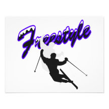 Freestyle Skiing Custom Invitations