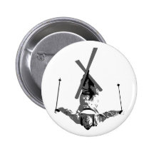 Freestyle Skiing Pinback Buttons