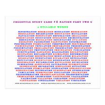 Freestyle study card #1 nation part two c postcard