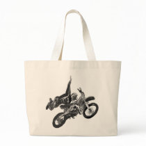 freestyling with dirt bike tote bag