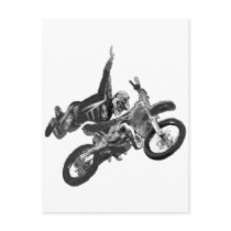 freestyling with dirt bike post cards