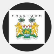 FREETOWN, CARTE (DE SIERRA LEONE), T-SHIRT ET ETC. AUTOCOLLANTS
