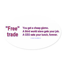 FreeTradeGizmo Oval Sticker