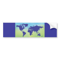 FreeVector-Earth-Vector.ai digital art maps causes Bumper Stickers