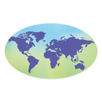 FreeVector-Earth-Vector.ai digital art maps causes Oval Sticker