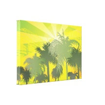 FreeVector-Palm-Trees.ai Stretched Canvas Prints