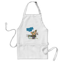freezing my bulbs off xmas lights funny cartoon apron
