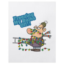 freezing my bulbs off xmas lights funny cartoon custom flyer
