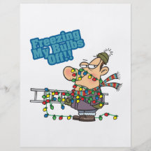 freezing my bulbs off xmas lights funny cartoon custom flyer