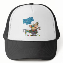 freezing my bulbs off xmas lights funny cartoon mesh hat